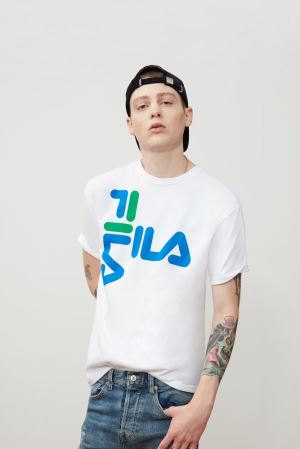 FILA Anthony Tee Shirts White,Mens Clothing | CA.TFUGQO695